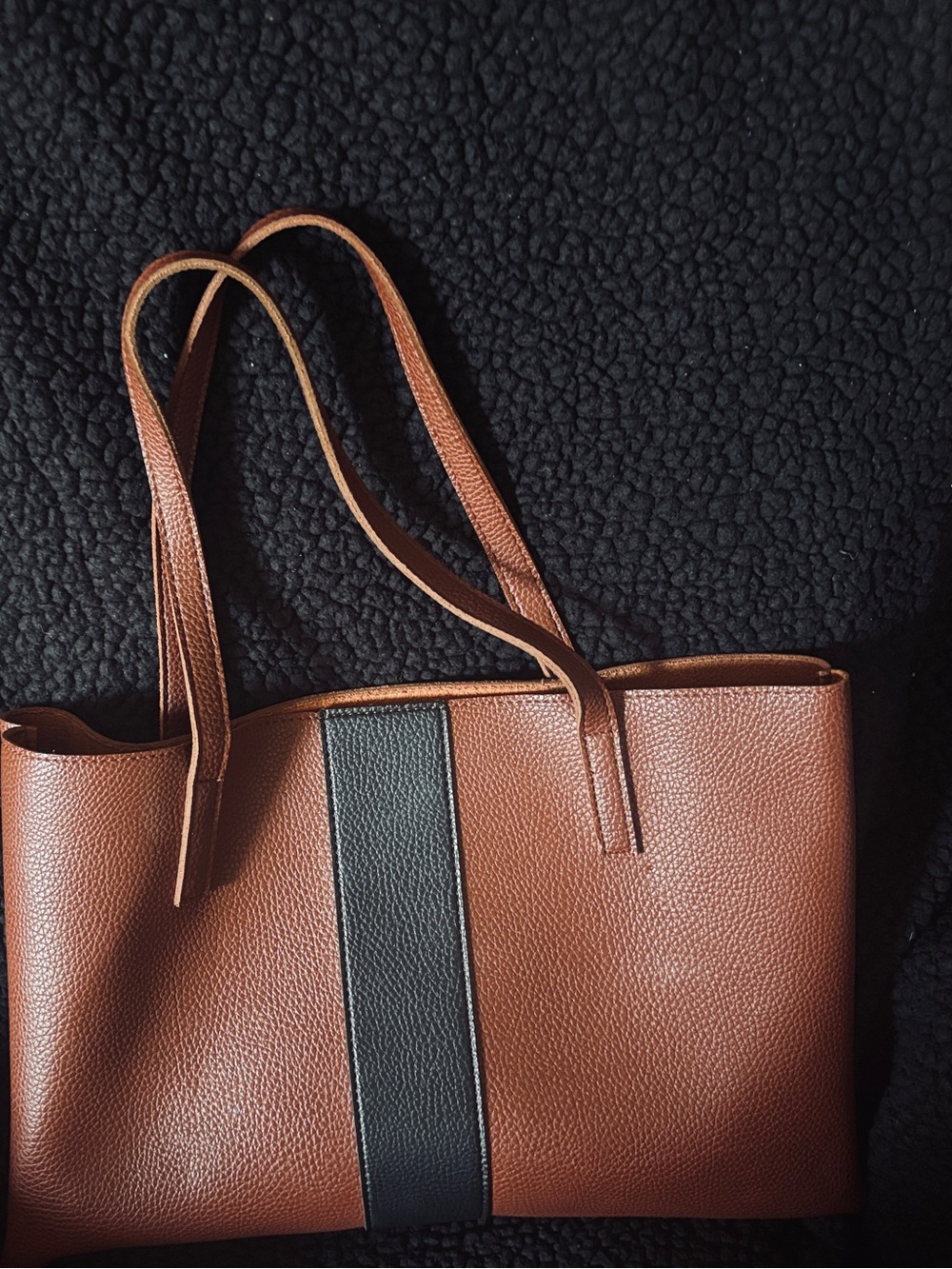 Vince Camuto Brown Leather Tote Bag - Women's Shoulder Handbag